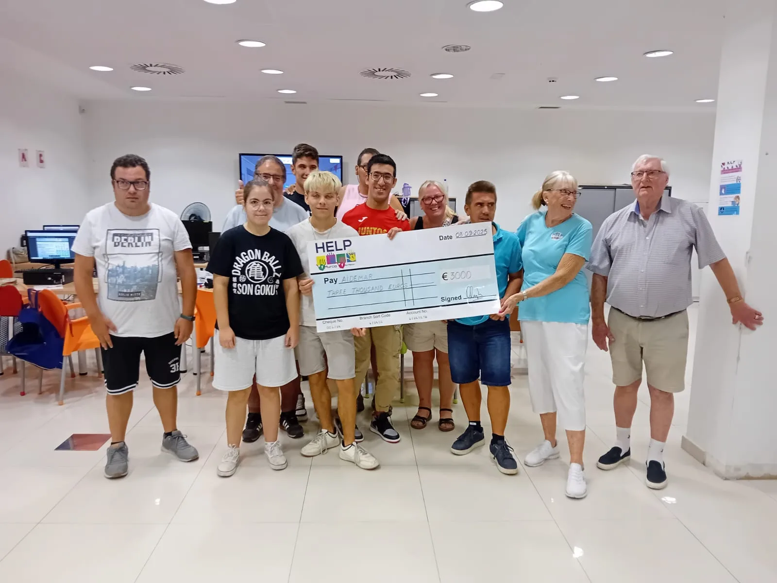 HELP Murcia Mar Menor Donates €3,000 to Support San Javier Charity